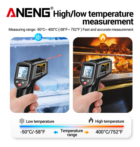 Pistola Medidor Digital De Temperatura Con Termómetro Infrar