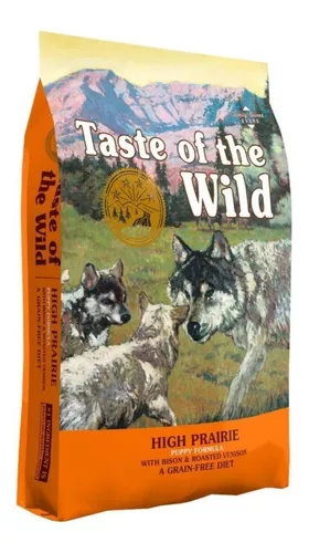 Alimento Taste of the Wild High Prairie Puppy para perro cachorro todos los  tamaños sabor bisonte asado y venado asado en bolsa de 2.2kg