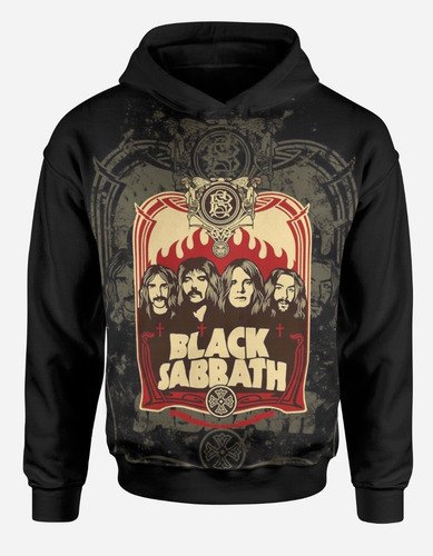 Buzo Con Capucha Black Sabbath Metal Rock Bandas Ozzy 