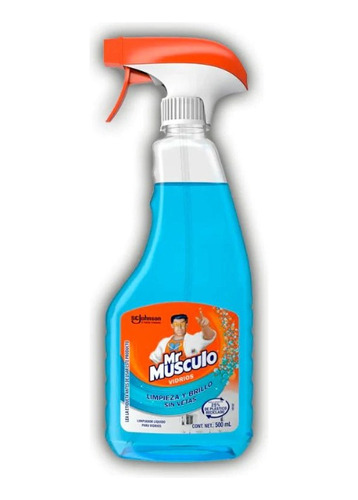 Limpiador De Vidrios Líquido Mr Músculo 500ml 2 Cajas 12 Pzs