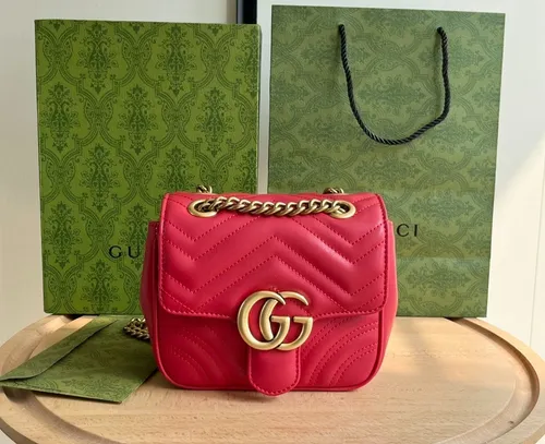 Bolsa gucci roja original new arrivals