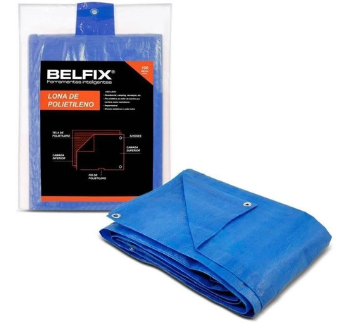 Lona Encerado Polietileno 7x5 Azul Bel Fix 68700