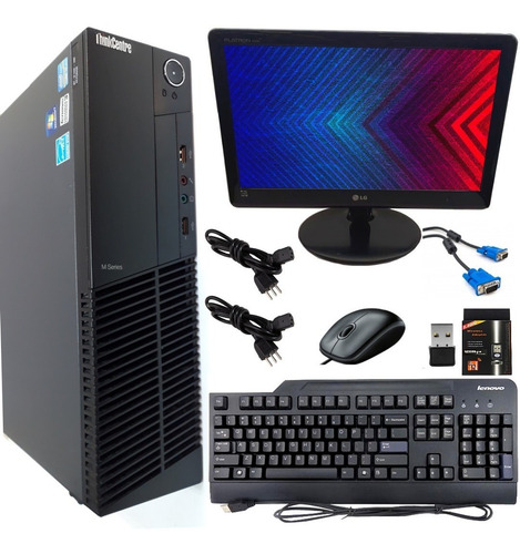 Computador Pc Completo Intel I5 8gb Hd500 + Monitor + Wi-fi