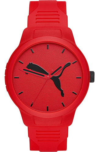 Puma Men Reset V2 Reloj De Poliuretano, Color: Rojo (mode...