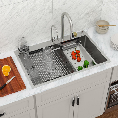 Fregadero De Cocina 33x22 Pulgadas Acero Inoxidable