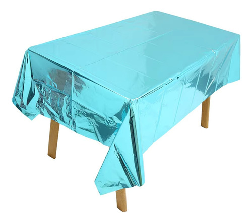 5 Mantel Metalico Desechable Rectangular Plástico Fiesta