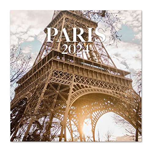 Calendario De Pared De París 2024, 12  X 12 , Sin Plá...