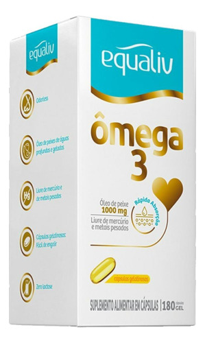 Equaliv Ômega 3 C/180 Óleo De Peixe 1000mg Rápida Absorção