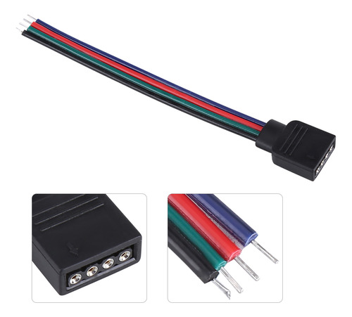 20 Cables Conectores De 4 Pines Para 5050/3528/3014 Rgb