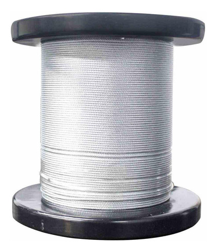 Cable De Acero Galvanizada  7x7 1/8  Rollo 100m