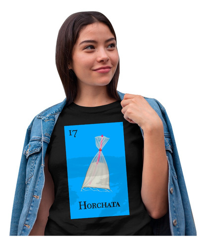 Playeras Premium Mangacorta Alfa Dama La Loteria Horchata