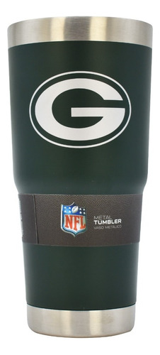 Green Bay Packers Vaso Metalico Sin Tapa Tumbler 650ml Nfl Color Verde