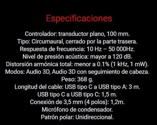 Imagen 3 de 5 de Audifonos Gamer Hyperx Cloud Orbit S Audio 3d Nx Usb 7.1