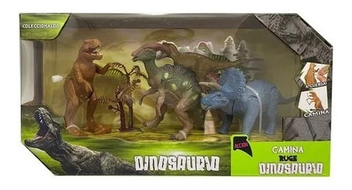 Dinosaurios Set De 3 Dinos Chicos T-rex + Triceratops 7095