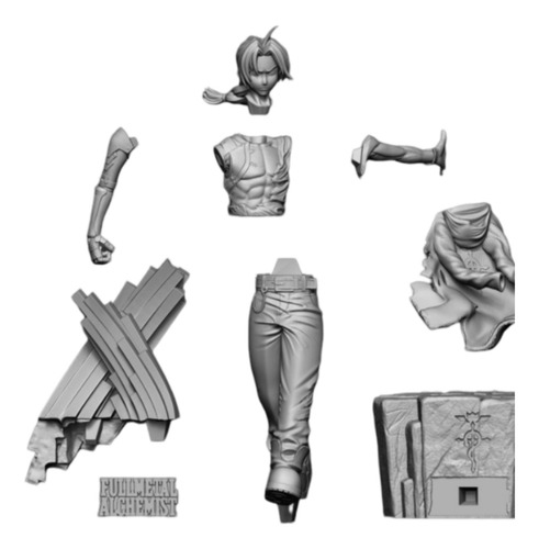 Edward Elric Fullmetal Alchemist Stl Archivo Impresion 3d
