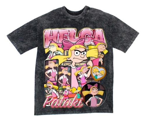 Playera Hey Arnold Helga G Pataki Vintage Bootleg 90's Retro