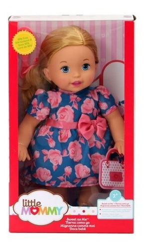 Little Mommy Tierna Vestido Azul Con Rosas