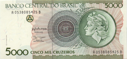 Banco Central Do Brasil 5000 Mil Cruzeiros 