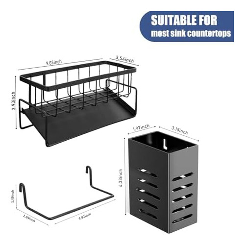 Soporte De Esponja Para Fregadero De Cocina, Con Dos Portaes