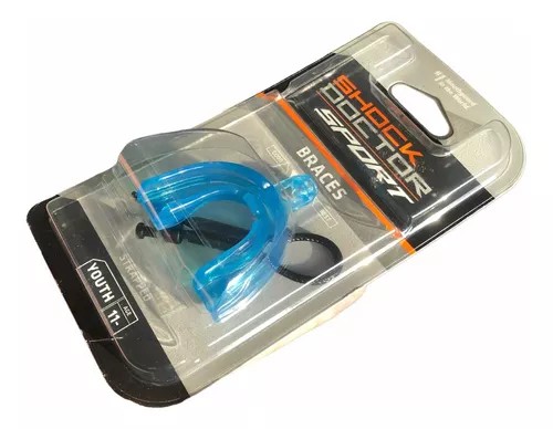 Protector bucal para hockey shock doctor para brakets azul