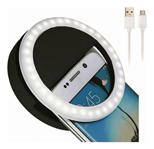 Kamine Anillo Aro De Luz Recargable Para Selfi Clip-on Ring