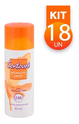 Kit Com 18 Desodorante Spray Contouré Primeiro Amor 80ml