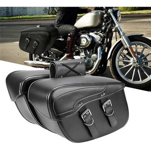 Imagen 9 de 9 de Alforjas Para Motocicleta Tipo Chopper