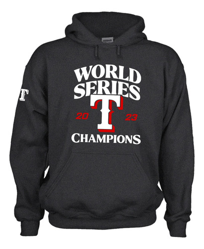 Sudadera Capucha Mlb Rangers Texas Champions 23 World Series