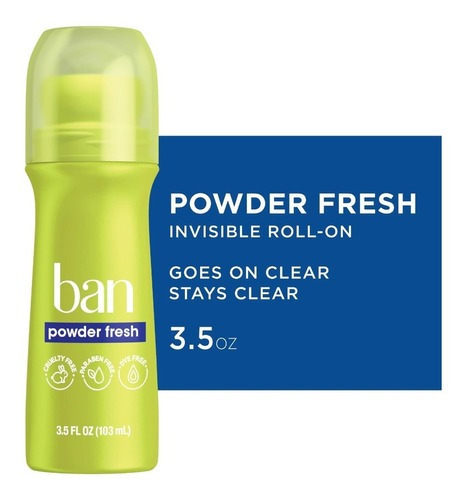 Antitranspirante roll on Ban Powder 103 ml