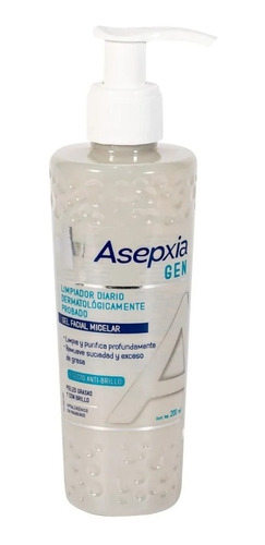 Asepxia Gen Gel Facial Micelar Limpieza Piel Grasa 200ml