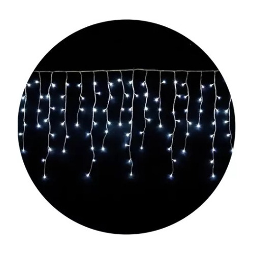 Cascata Natalina Fixa 400 Leds 10m 110v Branca Fria 6.000k