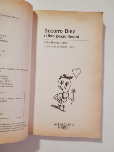 Socorro Diez -libro Pesadillesco- Elsa Bornemann - Alfaguara (Usado)