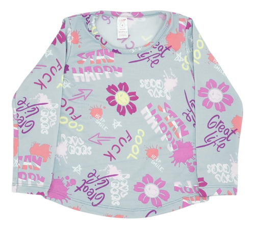 Art-3711 Camiseta Lycra Frizada Manga Larga Kaorikawaii
