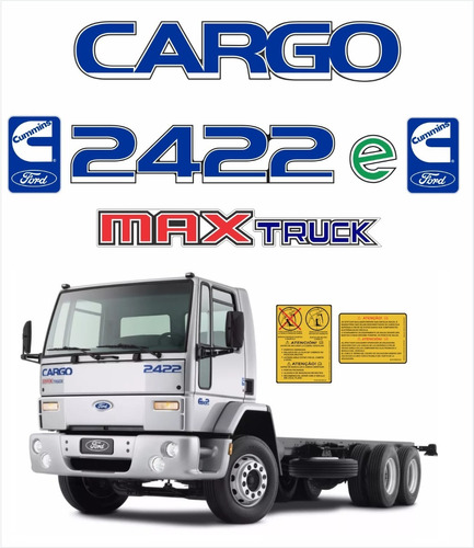 Kit Adesivos Compatível Cargo 2422e Max Truck Resinados R639