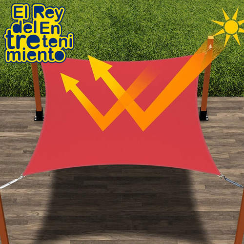 Lona Toldo Vela Rectangular Filtro Uv 3x4m Sombra El Rey