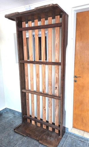 Cama De 1 Y 1/2 Plaza. Armada. Madera Marrón Oscuro (Usado)