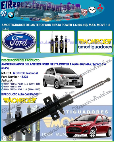 Amortiguador Delantero Fiesta Power Max Move 04-13 - Gas