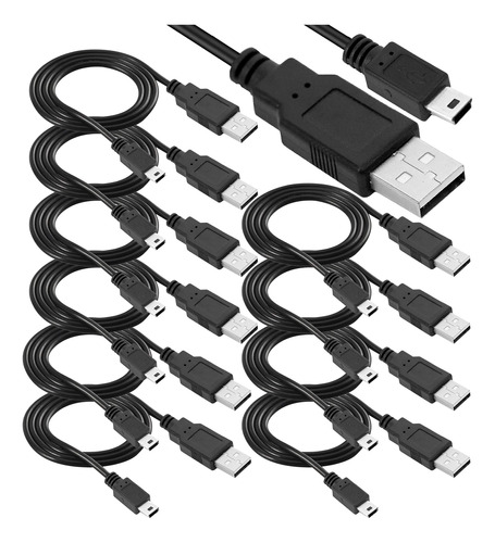 Saitech It Paquete De 10 Cables Usb 2.0 A A Mini B De 5 Pine