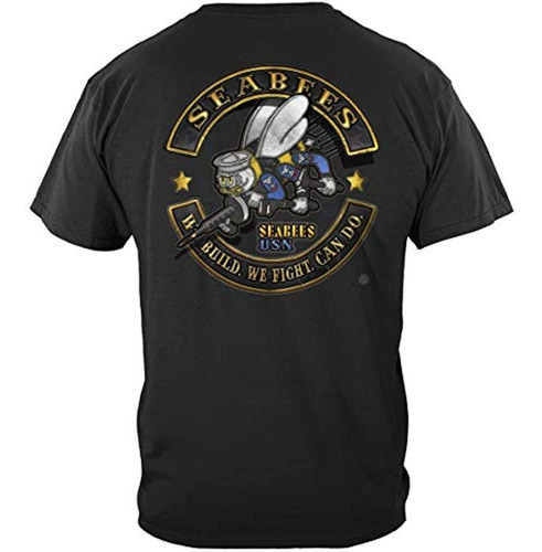 Us Navy Camiseta Usn Us Navy Sea Bees Biker Mc Camiseta Mm23 