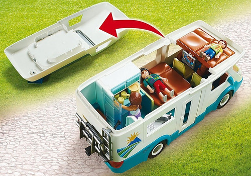 Imagen 6 de 10 de Playmobil Family Fun 70088 Caravana De Verano Campamento Edu