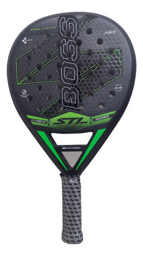 Paleta Padel Steel Boss Full Carbon + Protector Dos Paredes