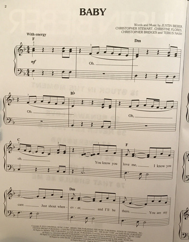 Justin Bieber - My World 2.0 - Piano Fácil - Hl00307215
