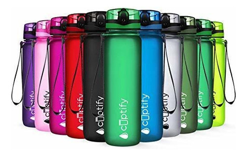 Cuptify Green Frosted 32oz Bpa Free Water Bottle With T