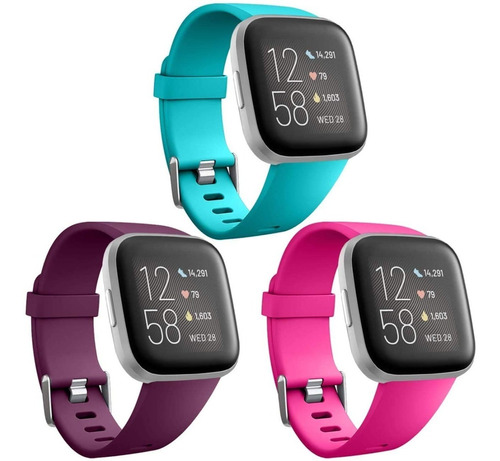 3 Mallas De Reloj Fitbit Versa 1 & 2 / Talle Pequeño Small
