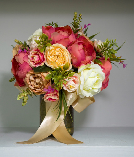 Imagen 2 de 3 de Ramo Artificial Bouquet Novia Xv Años Odet Hadas