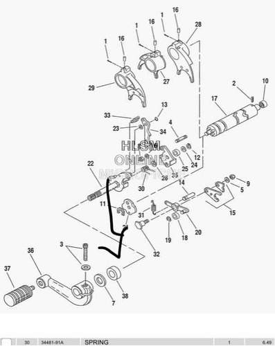 Retén Leva Cambios Harley Sportster 91-05