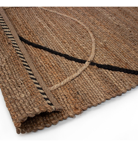 Tapete Decorativo Yute Dib Trace 120x170 Cm Modelo Natural Ancho 120 Cm Color Marrón Claro Largo 170 Cm