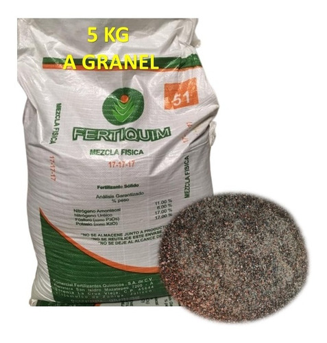 5 Kg Fertilizante Abono Triple 17 Pasto Y Frutales A Granel