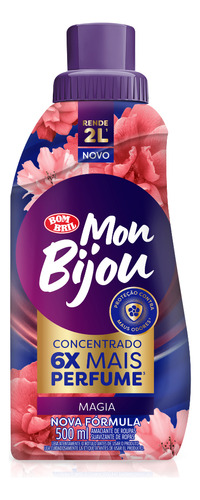 Amaciante de Roupa Concentrado Magia Mon Bijou Frasco 500ml