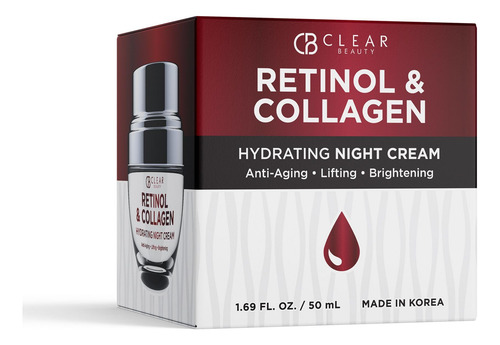 Creme De Noite Clear Beauty Retinol Colágeno 50ml Sem Crueld